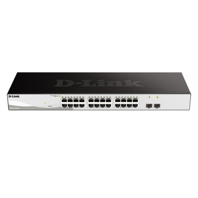  D-Link DGS-1210-26/FL1A Управляемый коммутатор 2 уровня с 24 портами 10/100/1000Base-T и 2 портами 1000Base-X SFP