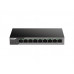  D-Link DSS-100E-9P/A1A Неуправляемый коммутатор с 8 портами 10/100Base-TX и 1 портом 10/100/1000Base-T (8 портов PoE 802.3af/at, PoE-бюджет 92 Вт, дальность до 250 м)