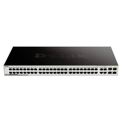 D-Link DGS-1052/A1 Неуправляемый коммутатор с 48 портами 10/100/1000Base-T и 4 комбо-портами 100/1000Base-T/SFP