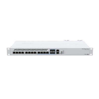  Mikrotik CRS312-4C+8XG-RM Cloud Router Switch 8х 1G/2.5G/5G/10G RJ45,  4х 10G RJ45/SFP+ with RouterOS L5, 1U rackmount enclosure