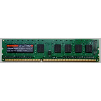 Оперативная память QUMO DDR3 DIMM 4GB (PC3-12800) 1600MHz QUM3U-4G1600C(N)11L 1.35V