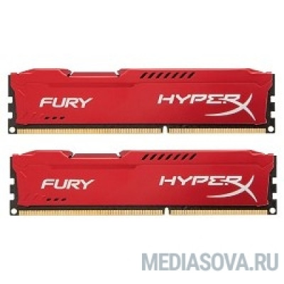 Оперативная память Kingston DDR3 DIMM 8GB (PC3-15000) 1866MHz Kit (2 x 4GB)  HX318C10FRK2/8 HyperX Fury Red Series CL10