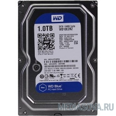 Жесткий диск 1TB WD Blue (WD10EZRZ) Serial ATA III, 5400 rpm, 64Mb buffer