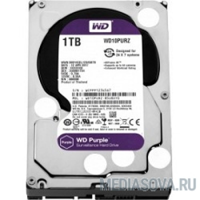 Жесткий диск 1TB WD Purple (WD10PURZ) Serial ATA III, 5400- rpm, 64Mb, 3.5