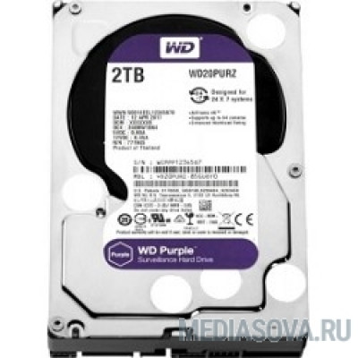 Жесткий диск 2TB WD Purple (WD20PURZ) Serial ATA III, 5400- rpm, 64Mb, 3.5