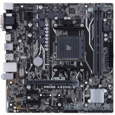 Материнская плата ASUS PRIME A320M-E RTL  SOCKET AM4, A320,5X PROTECTION III, DDR4, 32GB/S M.2 ONBOARD, USB3.1 GEN 2, SATA6GB/S [ 90MB0V10-M0EAY0 ]