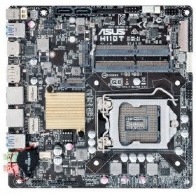 Материнская плата ASUS H110T RTL LGA1151, H110, 2DDR4 , HDMI+DP, GbLAN SATA Mini-ITX  SODIMM