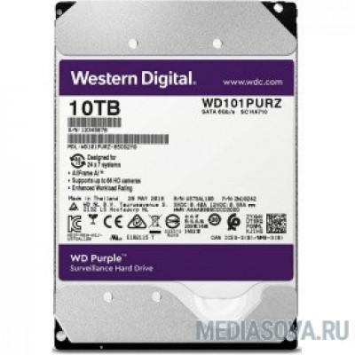 Жесткий диск 10TB WD Purple (WD101PURZ) Serial ATA III, 7200- rpm, 256Mb, 3.5