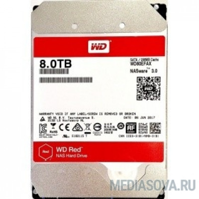Жесткий диск 8TB WD Red WD80EFAX) Serial ATA III, 5400- rpm, 256Mb, 3.5