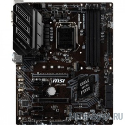 Материнская плата MSI Z390-A PRO  RTL Socket 1151, iZ390, 4*DDR4, 2*PCI-E, SATA 6Gb/s + RAID, 1*M.2, ALC892 8ch, GLAN, USB3.1, D-SUB + DVI-D + DP, ATX