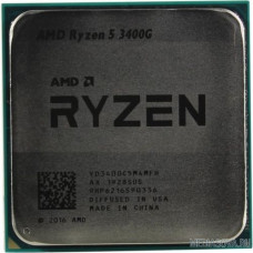 CPU AMD Ryzen 5 3400G OEM 3.7GHz up to 4.2GHz/4x512Kb+4Mb, 4C/8T, Picasso, 12nm, 65W, Radeon Vega 11 1400MHz, unlocked, AM4