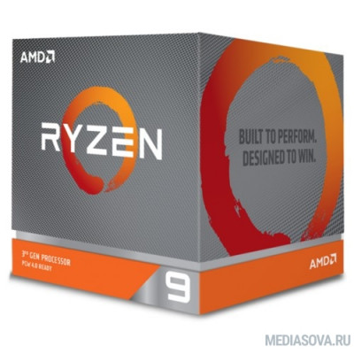  Процессор CPU AMD Ryzen 9 3900X BOX 3.8GHz up to 4.6GHz/12x512Kb+64Mb, 12C/24T, Matisse, 7nm, 105W, unlocked, AM4