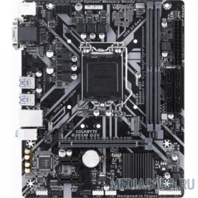 Материнская плата Gigabyte B365M D2V RTL Intel®B365, 2xDDR4-2666, D-SUB+DVI-D, 1xPCI-Ex16, 2xPCI-Ex1, 6xSATA3 (RAID 0,1,5,10), 1xM.2, 8 Ch Audio, GLan, (2+4)xUSB2.0, (4+2)xUSB3.1, 2xPS/2, mATX