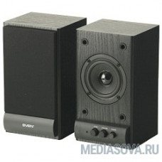 SVEN SPS-607, черный 2.0, Активные, 2х3 Вт (RMS), 80-18000 Гц, дерево