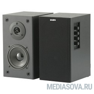  SVEN SPS-611 S, черная кожа 2.0, Активные, 2х300 Вт (PMPO), дерево