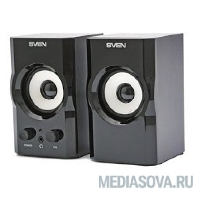  SVEN SPS-605, черный 2 х 3 Вт,100 - 18000 Гц, 220 В, 50 Гц