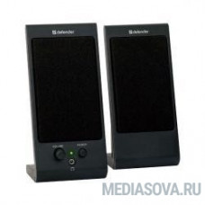 Defender SPK 165 /170 черные 2.0, 2х2 W, разъем для наушников, USB [65165]