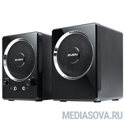  SVEN 247, черный  пластиковые, 2x 2Вт, USB, черные