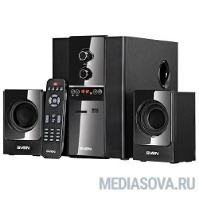  SVEN MS-1820, черный RMS, 18Вт+2х11Вт, FM-тюнер, USB/SD, дисплей, ПДУ