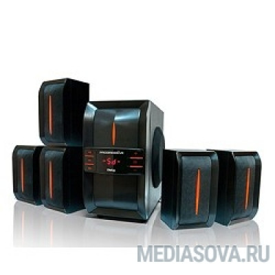  Dialog Progressive AP-540 BLACK акустические колонки 5.1, 40W+5*12W RMS,  USB+SD reader