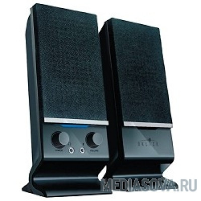  Колонки Oklick OK-115U 2.0 черный 6Вт портативные