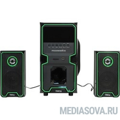  Dialog Progressive AP-222B BLACK - акустические колонки 2.1, 30W+2*10W RMS, Bluetooth, USB+SD reader