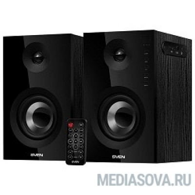  SVEN SPS-721 чёрный акустическая система 2.0, мощность 2x25 Вт (RMS), USD/SD, пульт ДУ, Bluetooth