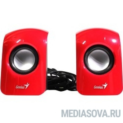  GENIUS SP-U115 Красный проводная, 1,5 Вт, кабель 1,2 м, джек 3.5 мм. 155 мм*122 мм*75 мм, Вес упаковки брутто:  0.500 кг  - Размер и вес упаковки