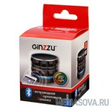 Ginzzu GM-880B (3Вт, 100Гц-20КГц, 300мАч, AUX, microSD, USB-flash, FM-радио, светодиодная подсветка музыкального сопровождения, цвет: черный) 