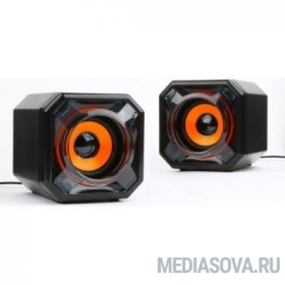  Акустич. система 2.0 Gembird SPK-405, пассив. излучатели, черный, 5 Вт, рег. громкости USB-питание					