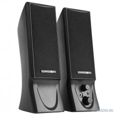 CROWN CMS-602 (USB, 6W; управление громкостью, разъём для наушников, кнопка включения, Длина кабеля между колонками 1м;Длина аудио-кабеля и питания 2м.)