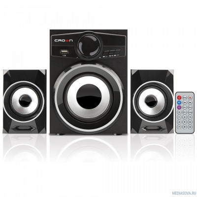  Акустическая система 2.1 CROWN CMBS-160 (МДФ, Bluetooth, 8W+4W*2=16W; приёмник FM; картридер; интерфейс USB; IR пульт)