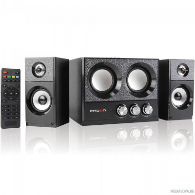  Акустическая система 2.1 CROWN CMBS-161 (МДФ, Bluetooth, 8W+4W*2=16W; приёмник FM; картридер; интерфейс USB; IR пульт)