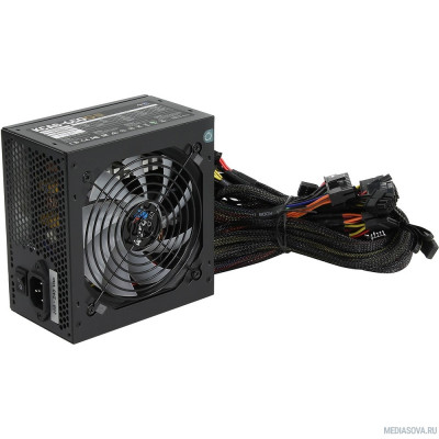 Блок питания Aerocool 650W RTL KCAS-650G(M) ATX V2.4 RGB подсветкой, 80+ Gold