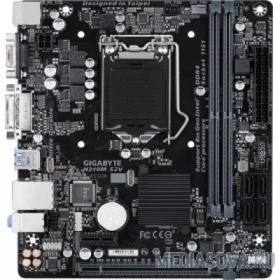 Материнская плата Gigabyte H310M S2V (2.0) RTL S1151, H310, 2xDDR4, PCI-Ex16, PCI-Ex1, D-Sub, DVI, SATA III, GB Lan, USB3.1, mATX