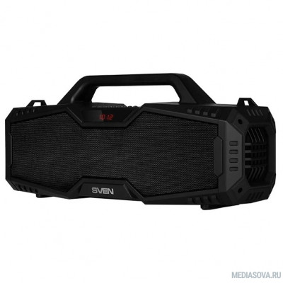  SVEN PS-480, черный (24 Вт, Bluetooth, FM, USB, microSD, LED-дисплей, 2000мА*ч)