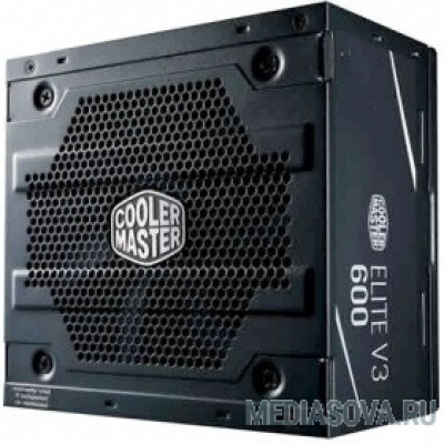 Блок питания Cooler Master Elite V3 600W (MPW-6001-ACABN1-EU) ATX, 120mm, 3xSATA, 1xPCI-E(6+2), APFC