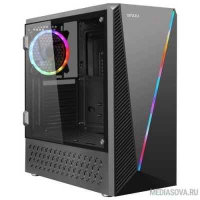  Ginzzu SL200 FAN Rear 12CM LED  1*USB 3.0,1*USB 2.0,AU Window w/o PSU 
