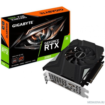 Видеокарта Gigabyte GV-N2060IXOC-6GD RTL RTX 2060, 6144Mb, 192bit, GDDR6, 1680/14000/HDMIx1/DPx3/HDCP