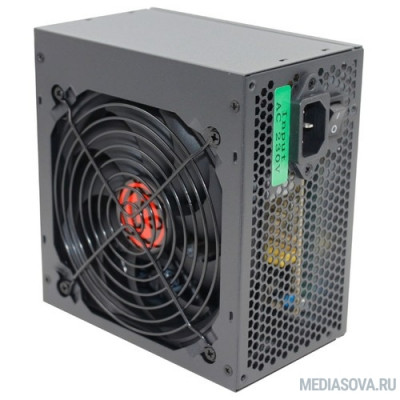 Блок питания Ginzzu CB400 12CM black,24+4p,2*SATA,2*IDE,оплетка MB, кабель питания