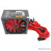 Блок питания Ginzzu PC650 14CM(Red) 80+ black,APFC,24+4p,2 PCI-E(6+2), 5*SATA, 4*IDE,оплетка, кабель питания,цветная коробка
