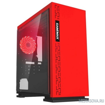  GameMax [H605 RD EXPEDITION RD], Красный, 1*USB3.0; 2*USB2.0, Window, (без БП)