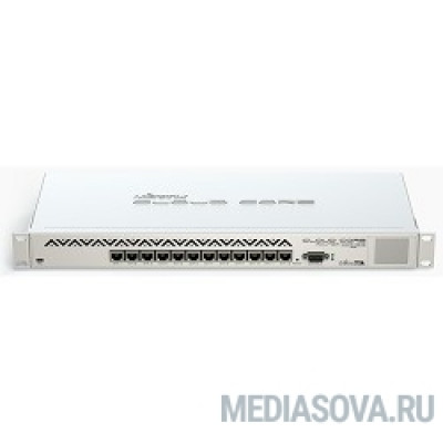  MikroTik CCR1016-12G Cloud Core Router Маршрутизатор (12) 10/100/1000 Mbit/s Gigabit Ethernet with Auto-MDI/X; Tilera Tile-Gx16; 2GB RAM; OS: L6(R2)