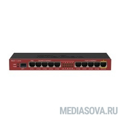  MikroTik RB2011iLS-IN RouterBOARD 2011iLS Маршрутизатор 5UTP/WAN 10/100Mbps + 5UTP/WAN 10/100/1000Mbps  + 1SFP
