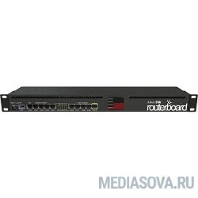  MikroTik RB2011UiAS-RM RouterBOARD Роутер для помещений: 10 Ethernet (5 Gigabit), 1 SFP, 128 МБ RAM, сенсорный дисплей и раздача PoE-питания на 10 порту