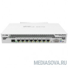 MikroTik CCR1009-7G-1C-PC with Tilera Tile-Gx9 CPU (9-cores, 1Ghz per core), 1GB RAM, 7xGbit LAN, 1x Combo port (1xGbit LAN or SFP), RouterOS L6, passive cooling desktop enclosure, rackmount ears, PSU