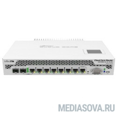  MikroTik CCR1009-7G-1C-1S+PC with Tilera Tile-Gx9 CPU (9-cores, 1Ghz per core), 2GB RAM, 7xGbit LAN, 1x Combo port (1xGbit LAN or SFP), 1x SFP+ cage, RouterOS L6, LCD panel, passive cooling desktop en