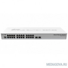 MikroTik CRS326-24G-2S+RM Коммутатор Cloud Router Switch 326-24G-2S+RM with RouterOS L5, 1U rackmount enclosure