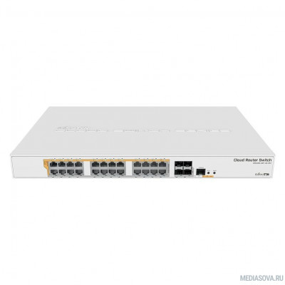  MikroTik CRS328-24P-4S+RM Коммутатор с поддержкой PoE, 802.3af/at, 4 SFP/SFP+, 24 x 1000Mbit