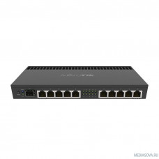 MikroTik RB4011iGS+RM  Маршрутизатор 1.4ГГц, 4 ядра, 1GB RAM, 512MB NAND, 10x 10/100/1000 LAN, 1 SFP+
